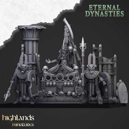 Eternal Pharaoh Funeral Ship with Crew Highland Miniatures Undead Various Scales (US tariffs are pre-paid by us)