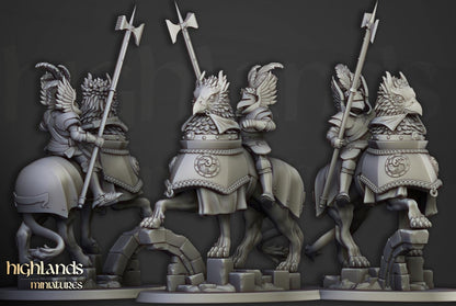 Knights of the Rising Sun on Griffons 3 models Highland Miniatures Various Scales (US tariffs are pre-paid by us)