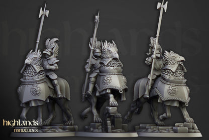 Knights of the Rising Sun on Griffons 3 models Highland Miniatures Various Scales (US tariffs are pre-paid by us)