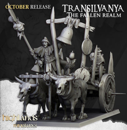 Corpse Cart with Crew Highland Miniatures Transilvanya Undead Various Scales (US tariffs are pre-paid by us)