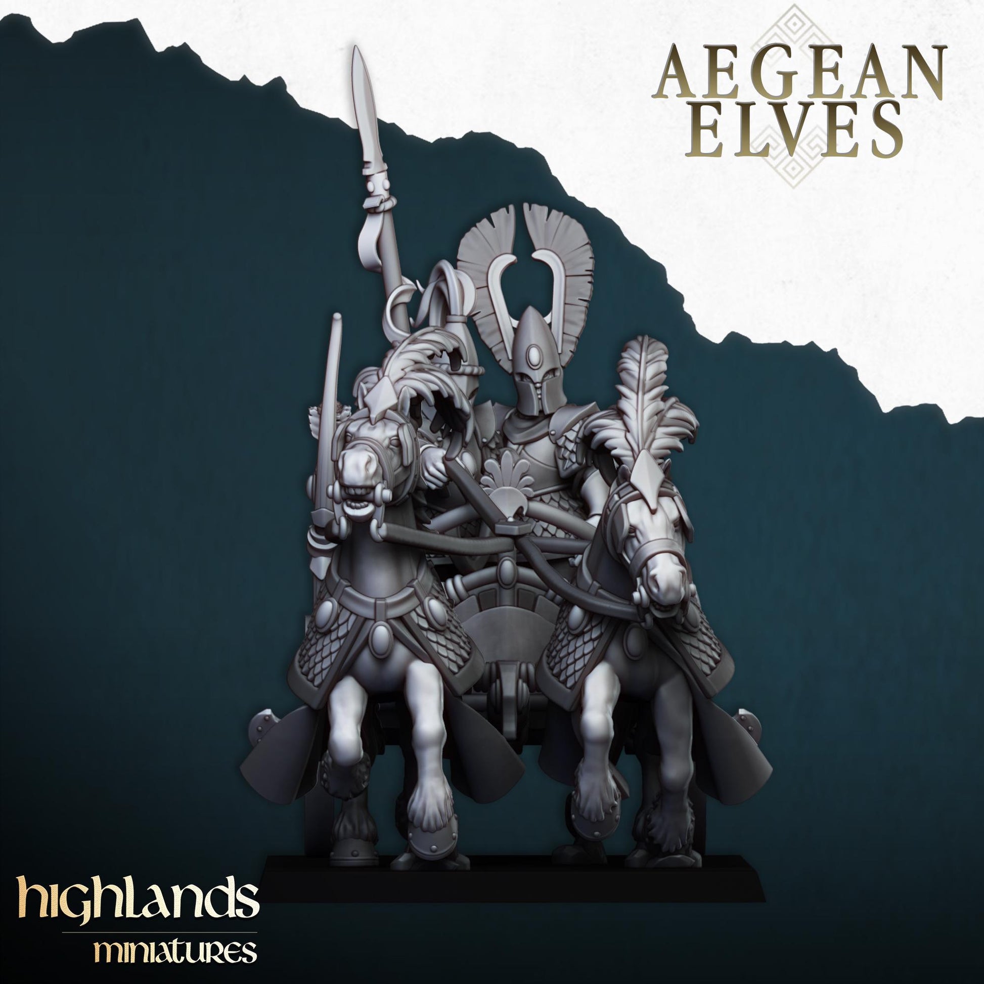Aegean Elven Chariot Highland Miniatures Various Scales (US tariffs are pre-paid by us)