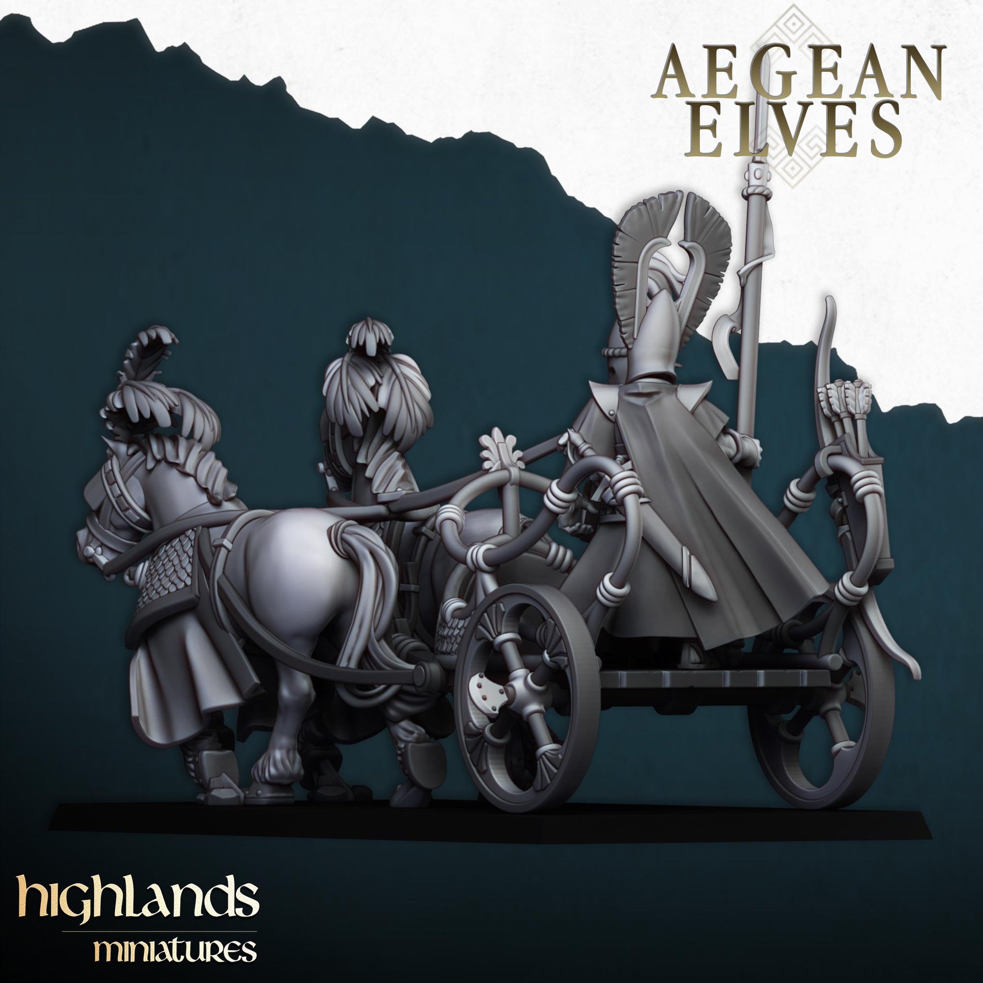 Aegean Elven Chariot Highland Miniatures Various Scales (US tariffs are pre-paid by us)