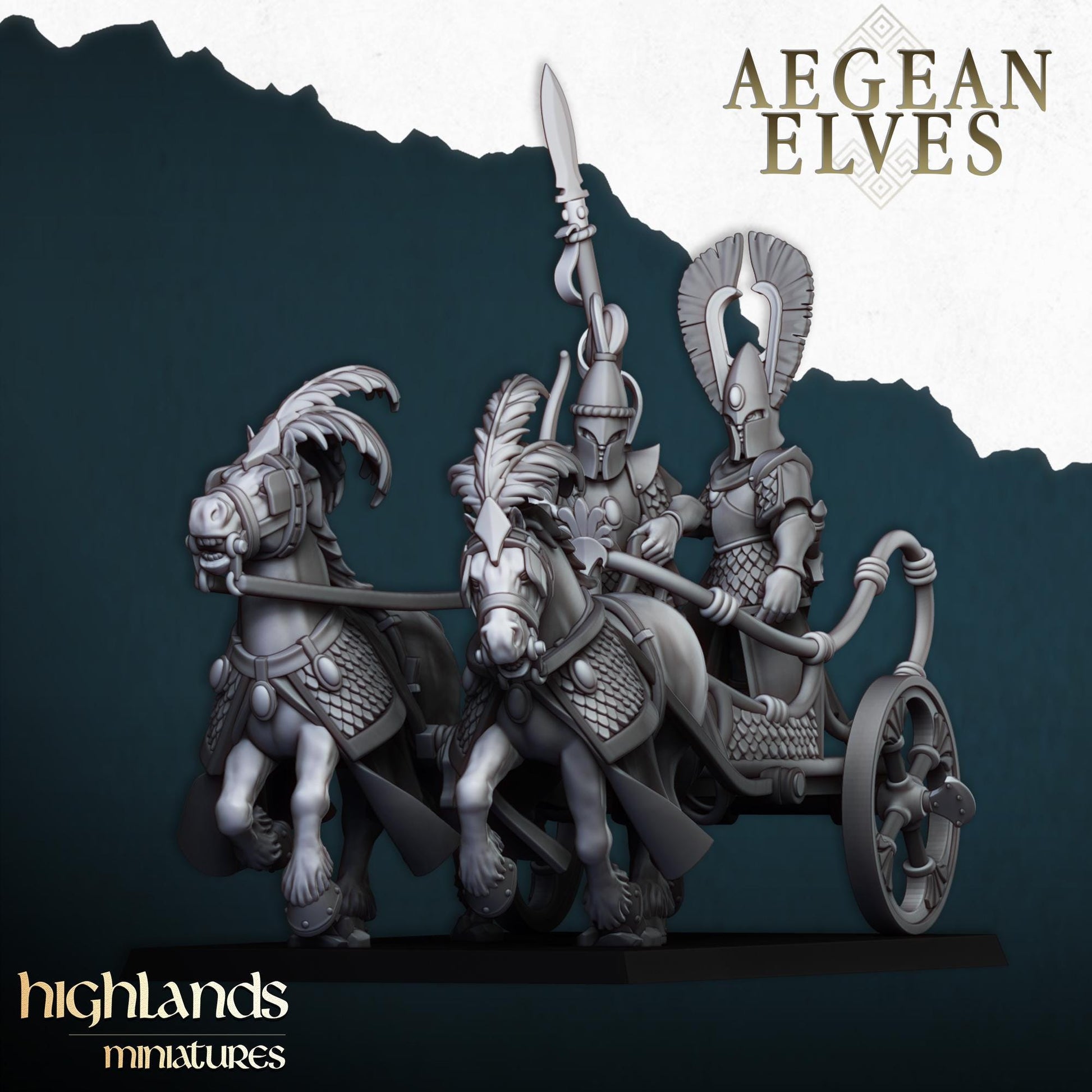 Aegean Elven Chariot Highland Miniatures Various Scales (US tariffs are pre-paid by us)