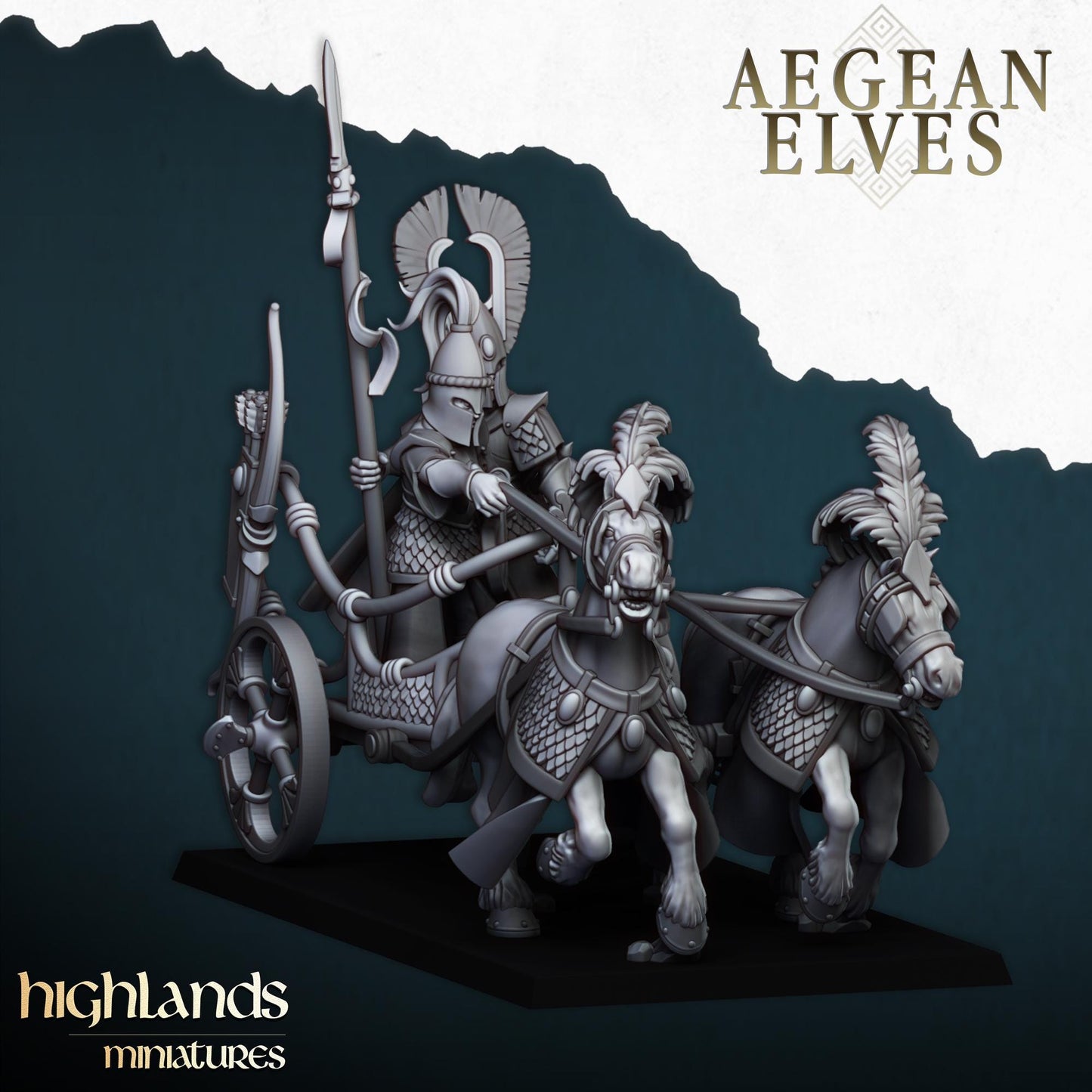 Aegean Elven Chariot Highland Miniatures Various Scales (US tariffs are pre-paid by us)