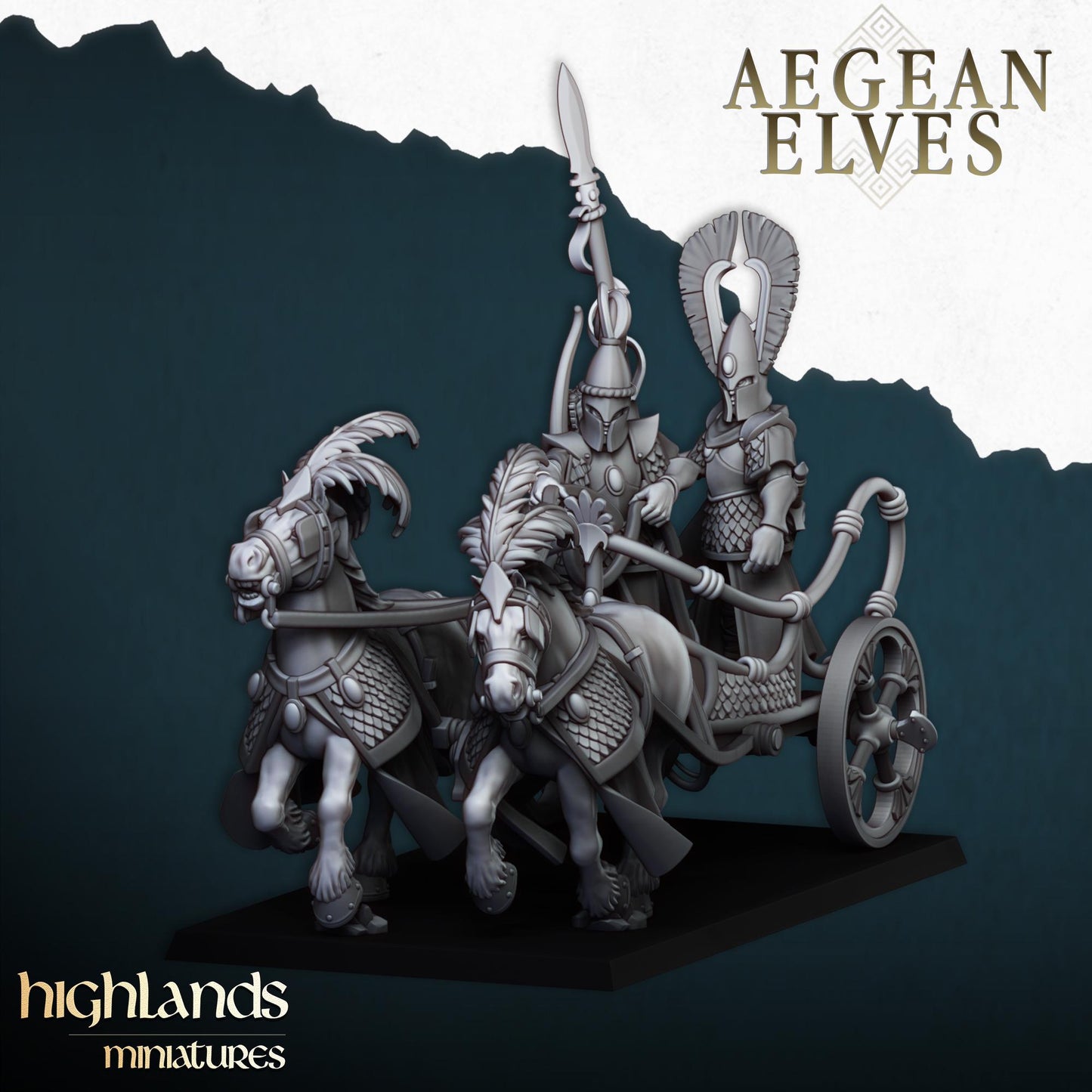 Aegean Elven Chariot Highland Miniatures Various Scales (US tariffs are pre-paid by us)