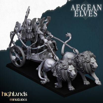 Nemean Lions Chariot Aegean Elves Highland Miniatures Various Scales (US tariffs are pre-paid by us)
