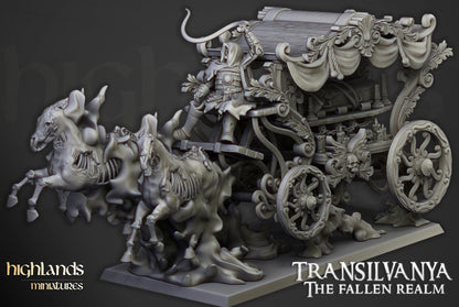 Boyar Chariot Highland Miniatures Transilvanya Undead Various Scales (US tariffs are pre-paid by us)