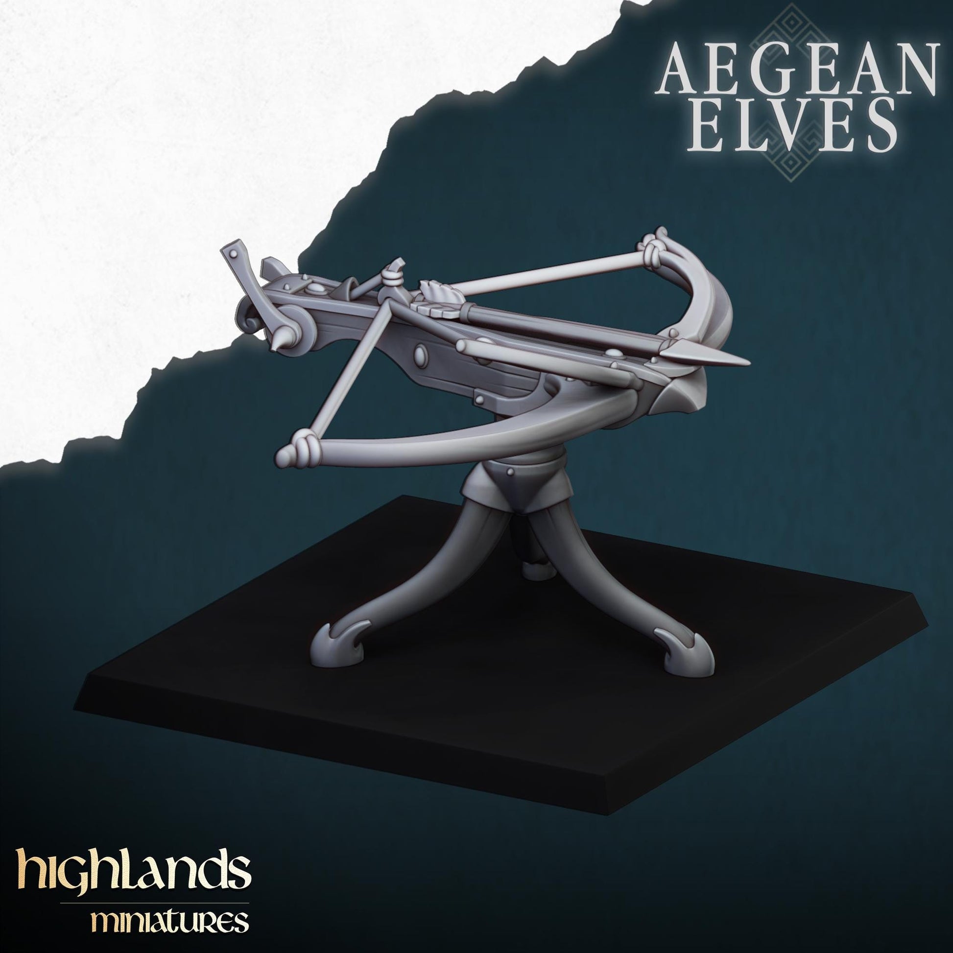 Aegean Elves Ballista with Crew Highland Miniatures Various Scales (US tariffs are pre-paid by us)