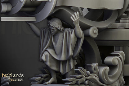 Arcane Cannon on Chariot Highland Miniatures Various Scales (US tariffs are pre-paid by us)