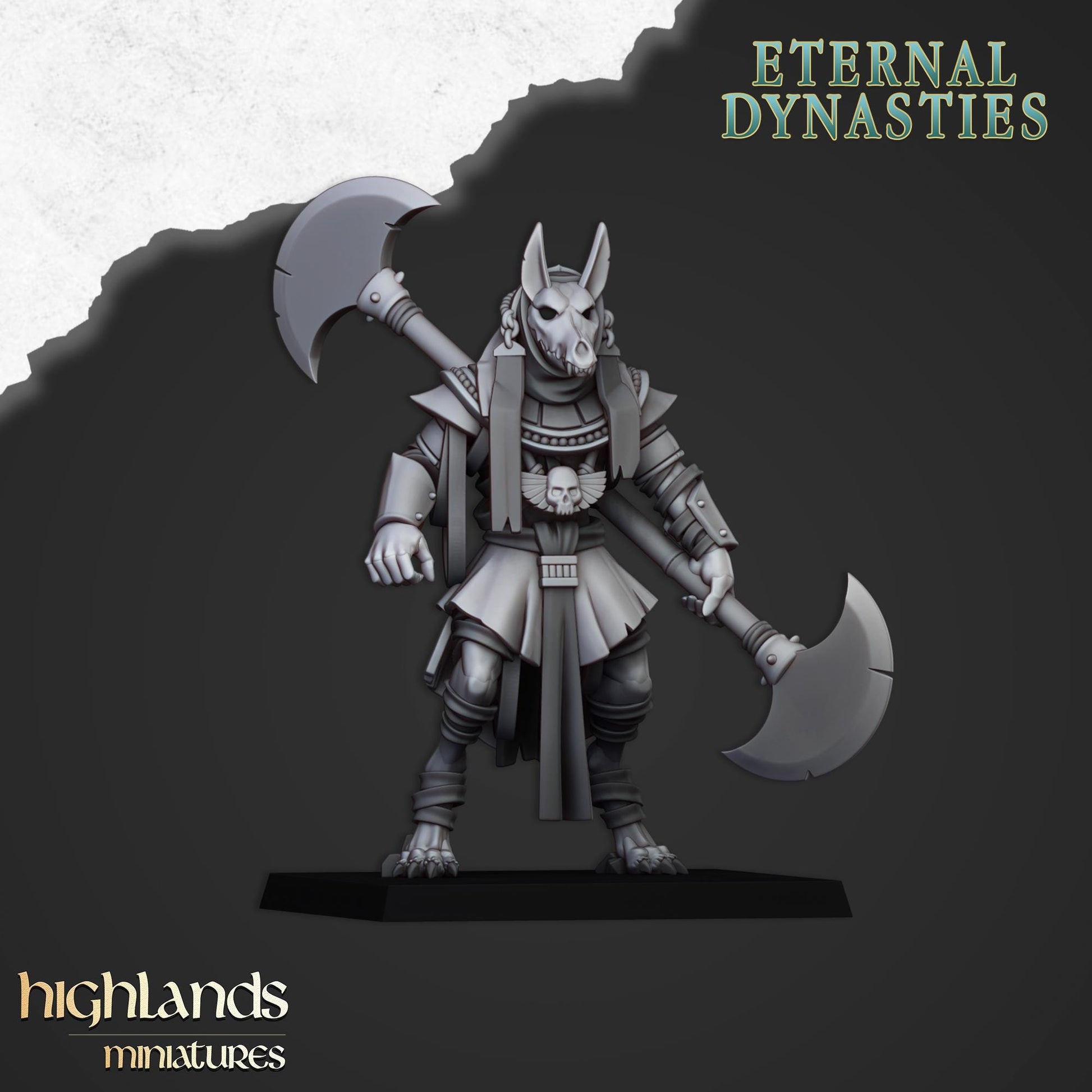 Eternal Anubis Guard Monstrous Infantry 3 models Highland Miniatures Various Scales (US tariffs are pre-paid by us)
