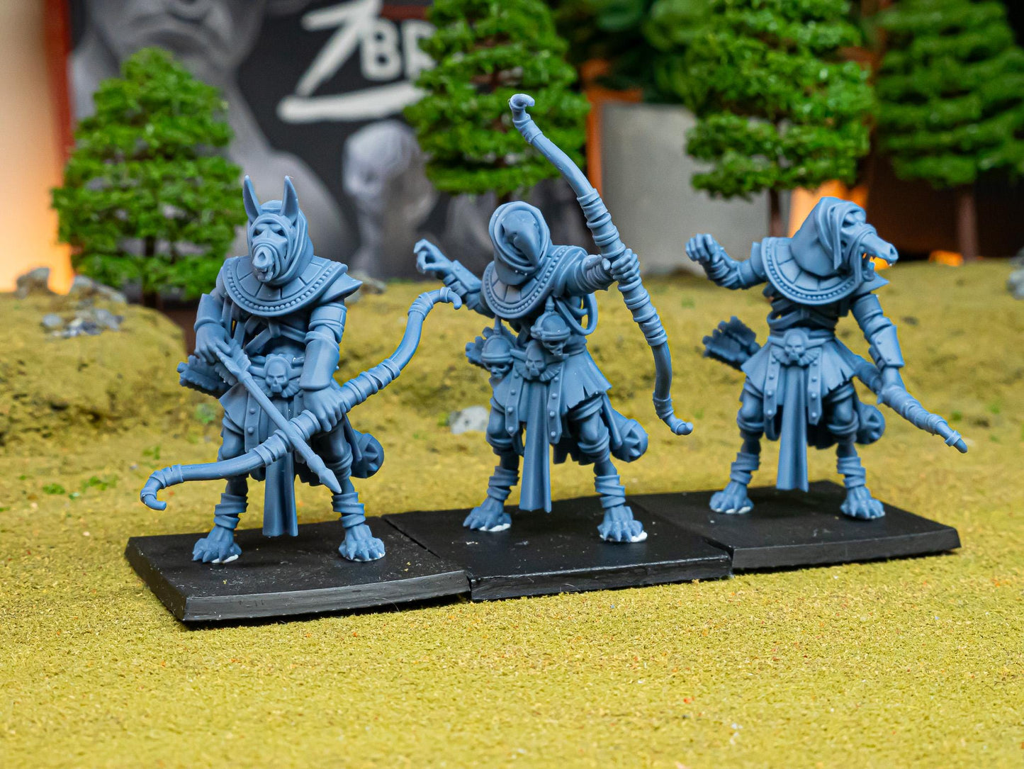 Eternal Anubis Guard Monstrous Infantry 3 models Highland Miniatures Various Scales (US tariffs are pre-paid by us)