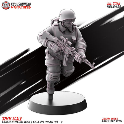 German Weird War Falcon Infantry (10 models) Various Scales SF Wargaming (US tariffs are pre-paid by us)