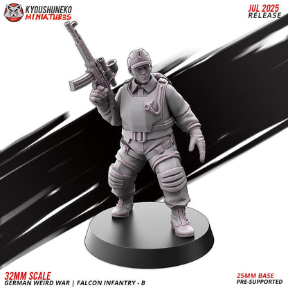 German Weird War Falcon Infantry (10 models) Various Scales SF Wargaming (US tariffs are pre-paid by us)