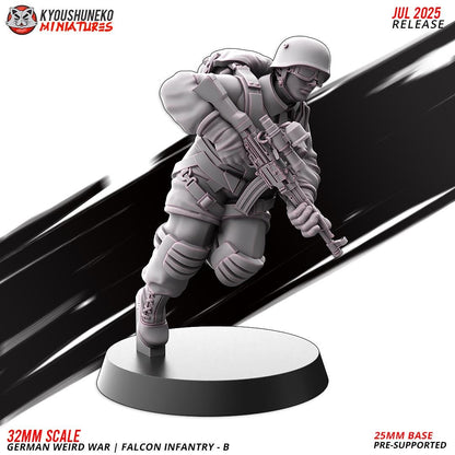German Weird War Falcon Infantry (10 models) Various Scales SF Wargaming (US tariffs are pre-paid by us)