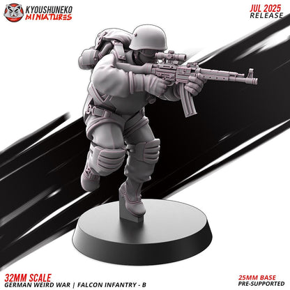 German Weird War Falcon Infantry (10 models) Various Scales SF Wargaming (US tariffs are pre-paid by us)