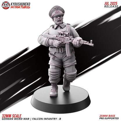German Weird War Falcon Infantry (10 models) Various Scales SF Wargaming (US tariffs are pre-paid by us)