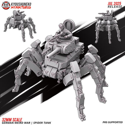 German Weird War Spider Tank Various Scales SF Wargaming (US tariffs are pre-paid by us)