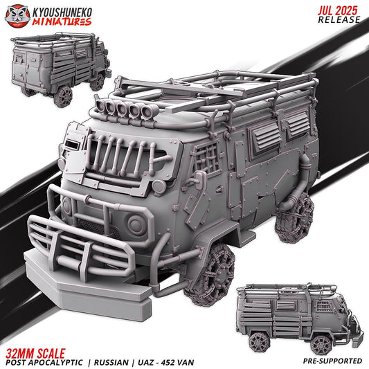 Post Apocalyptic Russian UAZ 4552 Van Various Scales SF Wargaming (US tariffs are pre-paid by us)