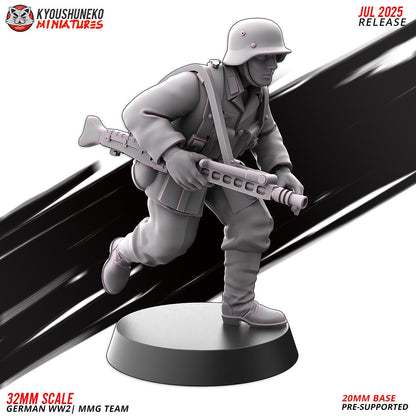 WWII German MMG Team (3 models) Various Scales Historical Wargaming (US tariffs are pre-paid by us)