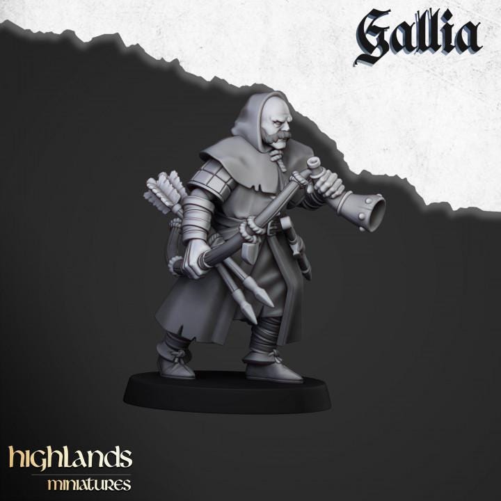 Gallia Archers with Command Group 10 models Highland Miniatures Various Scales (US tariffs are pre-paid by us)