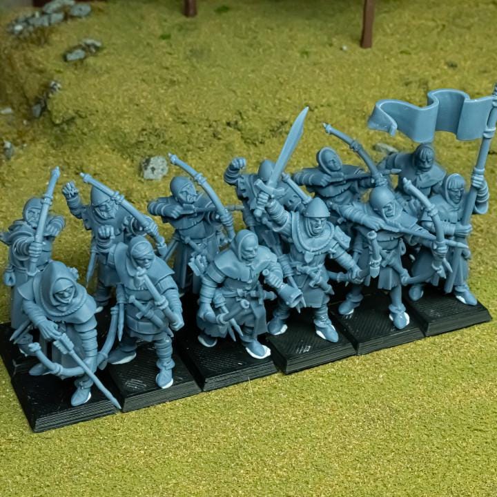 Gallia Archers with Command Group 10 models Highland Miniatures Various Scales (US tariffs are pre-paid by us)