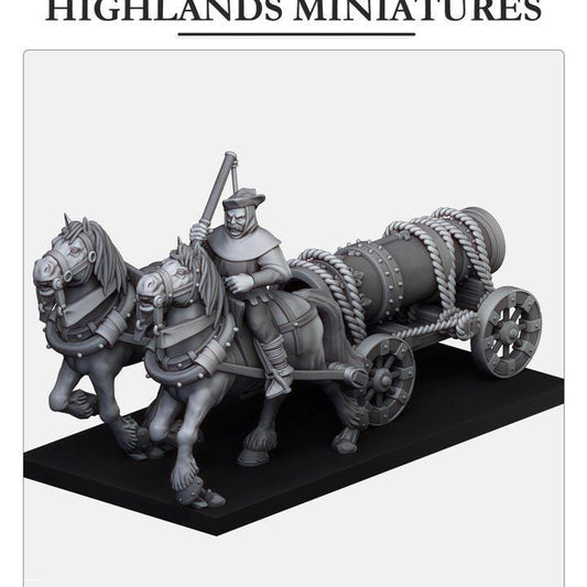 Gallia Bombard on Chariot Highland Miniatures Various Scales (US tariffs are pre-paid by us)