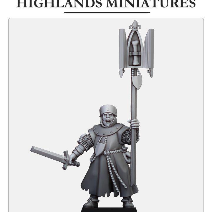 Gallia Cleric with Relic Highland Miniatures Hero Various Scales (US tariffs are pre-paid by us)