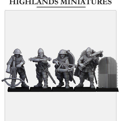 Gallia Shooters Crossbowmen with Command Group 10 models Highland Miniatures Various Scales (US tariffs are pre-paid by us)