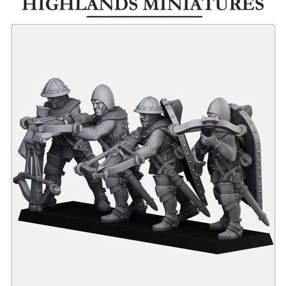Gallia Shooters Crossbowmen with Command Group 10 models Highland Miniatures Various Scales (US tariffs are pre-paid by us)