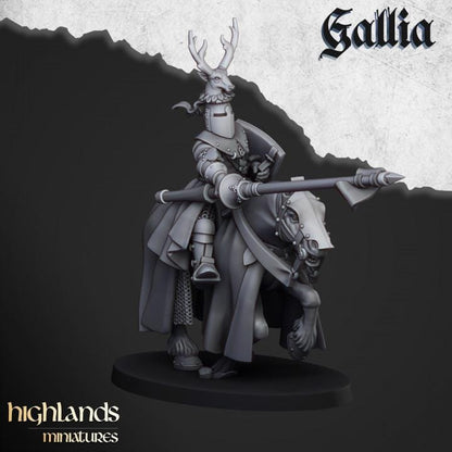Knights of Gallia with Command Group 10 models Highland Miniatures Cavalry Various Scales (US tariffs are pre-paid by us)