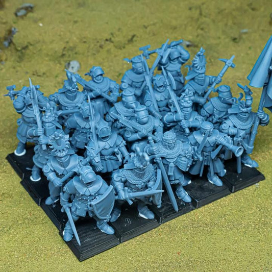 Knights of Gallia on Foot with Command Group 10 models Highland Miniatures Various Scales (US tariffs are pre-paid by us)