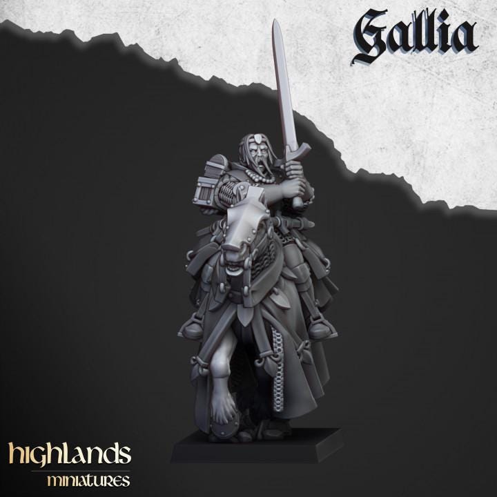 Questing Knights with Command Group 10 models Highland Miniatures Gallia Cavalry Various Scales (US tariffs are pre-paid by us)