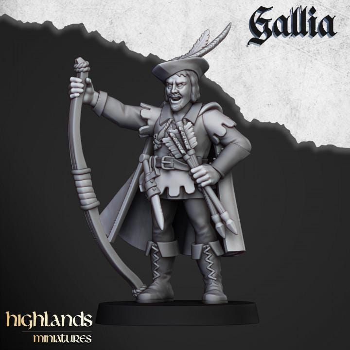 Robin Hood and the Sherwood Archers 10 models Highland Miniatures Various Scales (US tariffs are pre-paid by us)