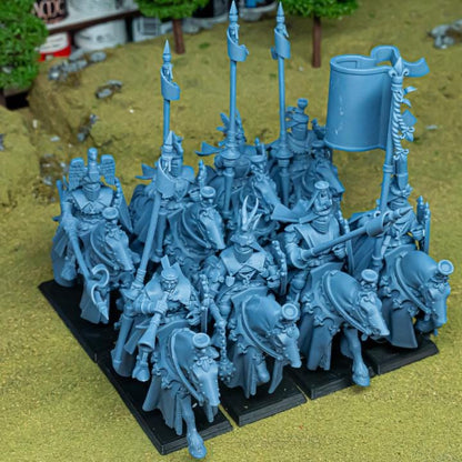 Royal Knights of Gallia with Command Group 10 models Highland Miniatures Cavalry Various Scales (US tariffs are pre-paid by us)
