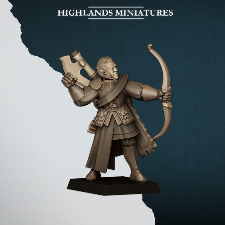 Nemean Lions with Bows Elves with Command Group 10 models Highland Miniatures Various Scales (US tariffs are pre-paid by us)