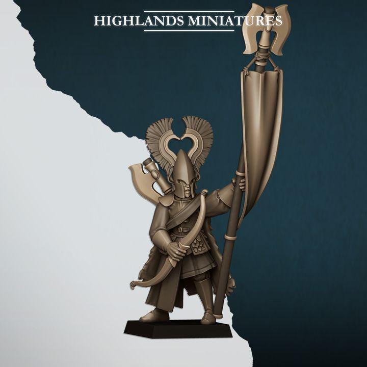 Nemean Lions with Bows Elves with Command Group 10 models Highland Miniatures Various Scales (US tariffs are pre-paid by us)