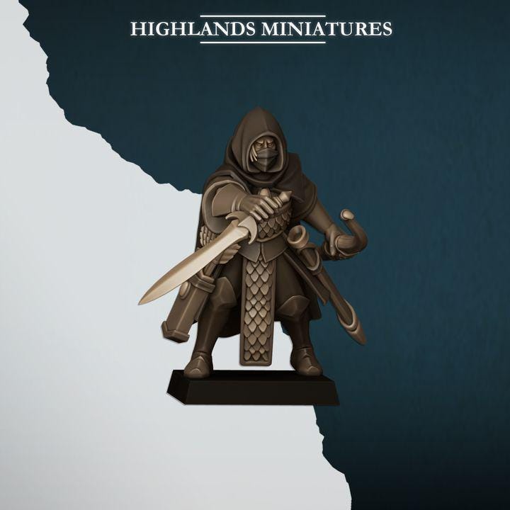 Aegean Elves Shadows 10 models Highland Miniatures Various Scales (US tariffs are pre-paid by us)
