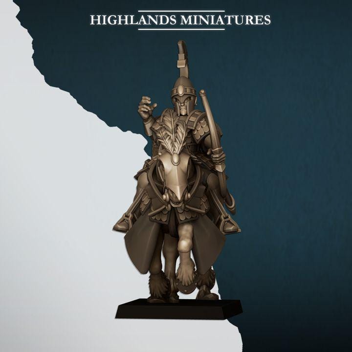 Aegean Elves Sea Hippeis with Command Group 10 models Highland Miniatures Cavalry various scales (US tariffs are pre-paid by us)