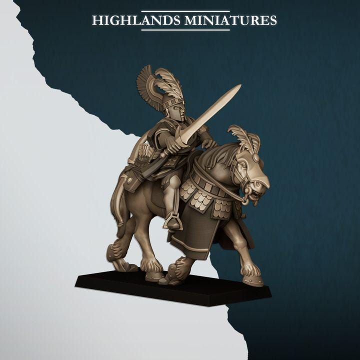 Aegean Elves Sea Hippeis with Command Group 10 models Highland Miniatures Cavalry various scales (US tariffs are pre-paid by us)