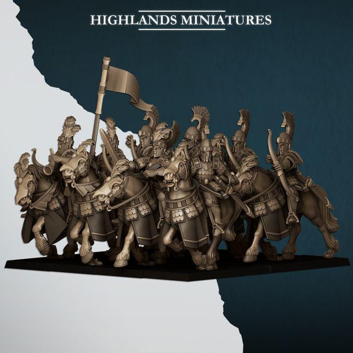 Aegean Elves Sea Hippeis with Command Group 10 models Highland Miniatures Cavalry various scales (US tariffs are pre-paid by us)