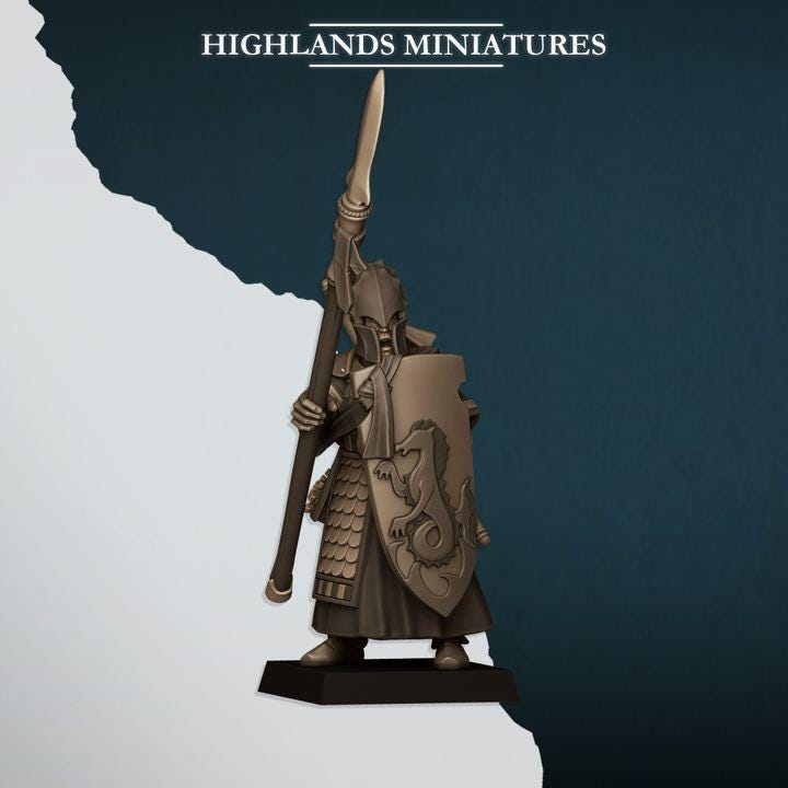 Aegean Sea Guard Aegean Elves with Command Group 10 models Highland Miniatures Various Scales (US tariffs are pre-paid by us)