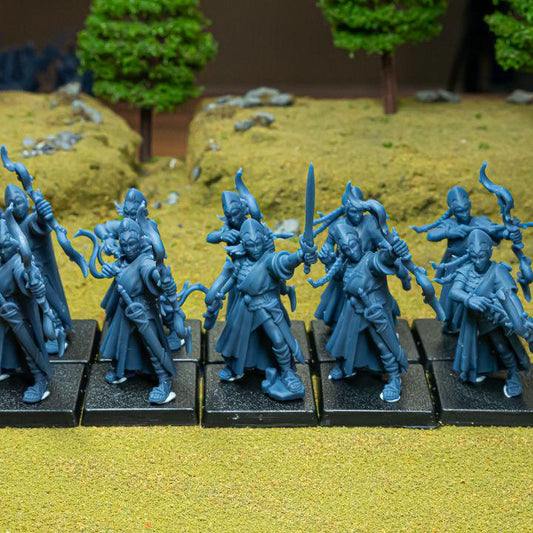 Aegean Elves Maids with Bows 10 models Highland Miniatures Various Scales (US tariffs are pre-paid by us)