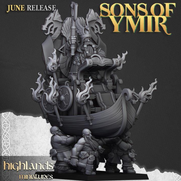 Dwarf King on Throne Highland Miniatures Hero Various Scales (US tariffs are pre-paid by us)