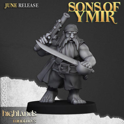 Dwarf Pirates 10 models Highland Miniatures Various Scales (US tariffs are pre-paid by us)