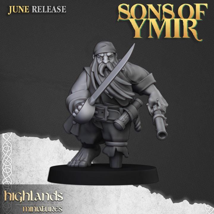 Dwarf Pirates 10 models Highland Miniatures Various Scales (US tariffs are pre-paid by us)