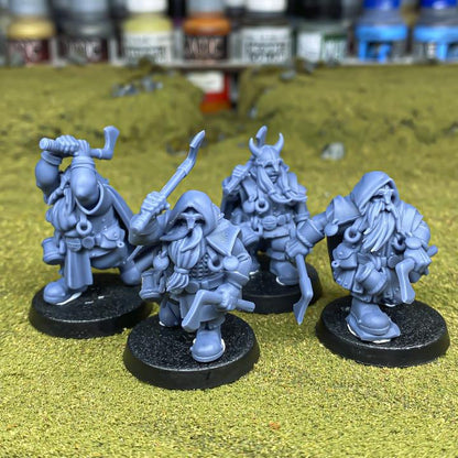 Dwarf Rangers 4 Variants with Command Group 10 models Highland Miniatures Various Scales (US tariffs are pre-paid by us)