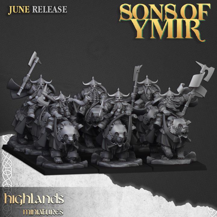 Heavy Dwarf Cavalry 10 models Highland Miniatures Various Scales (US tariffs are pre-paid by us)