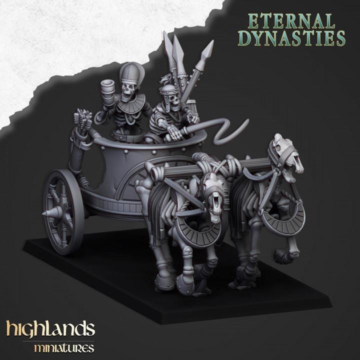 Eternal Ancient Skeletal Chariot 3 Variants Highland Miniatures Hero Various Scales (US tariffs are pre-paid by us)