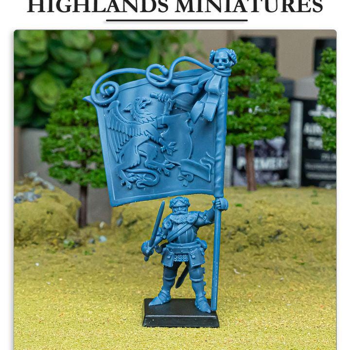 Sunland Battle Standard Bearer on Foot Highland Miniatures Hero Various Scales (US tariffs are pre-paid by us)