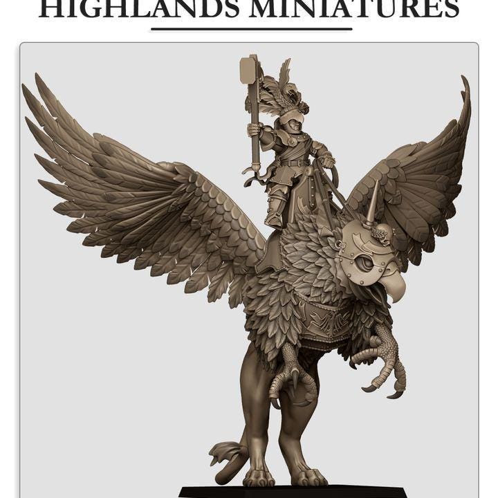 Sunland Emperor on Griffon Highland Miniatures Hero Various Scales (US tariffs are pre-paid by us)